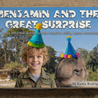 Personalized dinosaur book - The Great Dinosaur Surprise - Dandelune