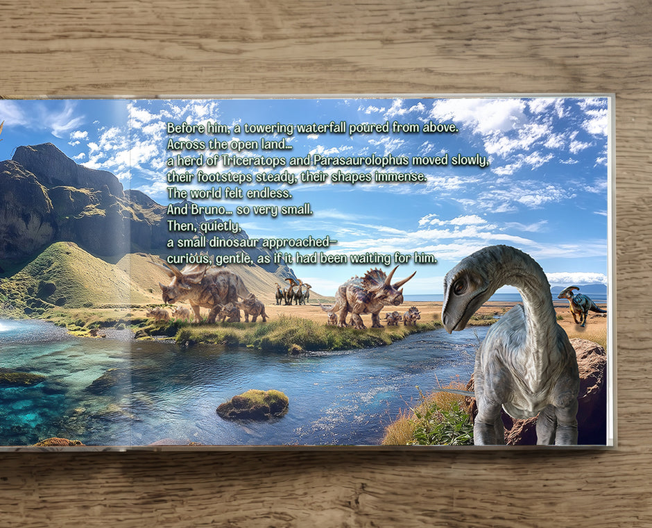 Personalized Dinosaur Birthday Book with Your Child's Face & Name