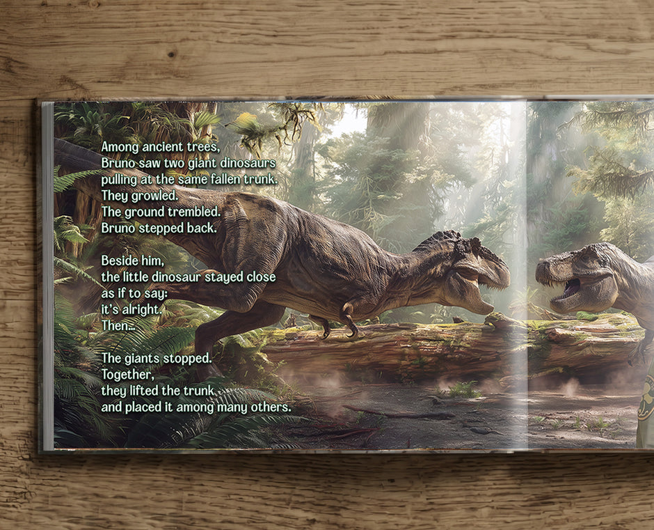 Personalized Dinosaur Birthday Book with Your Child's Face & Name