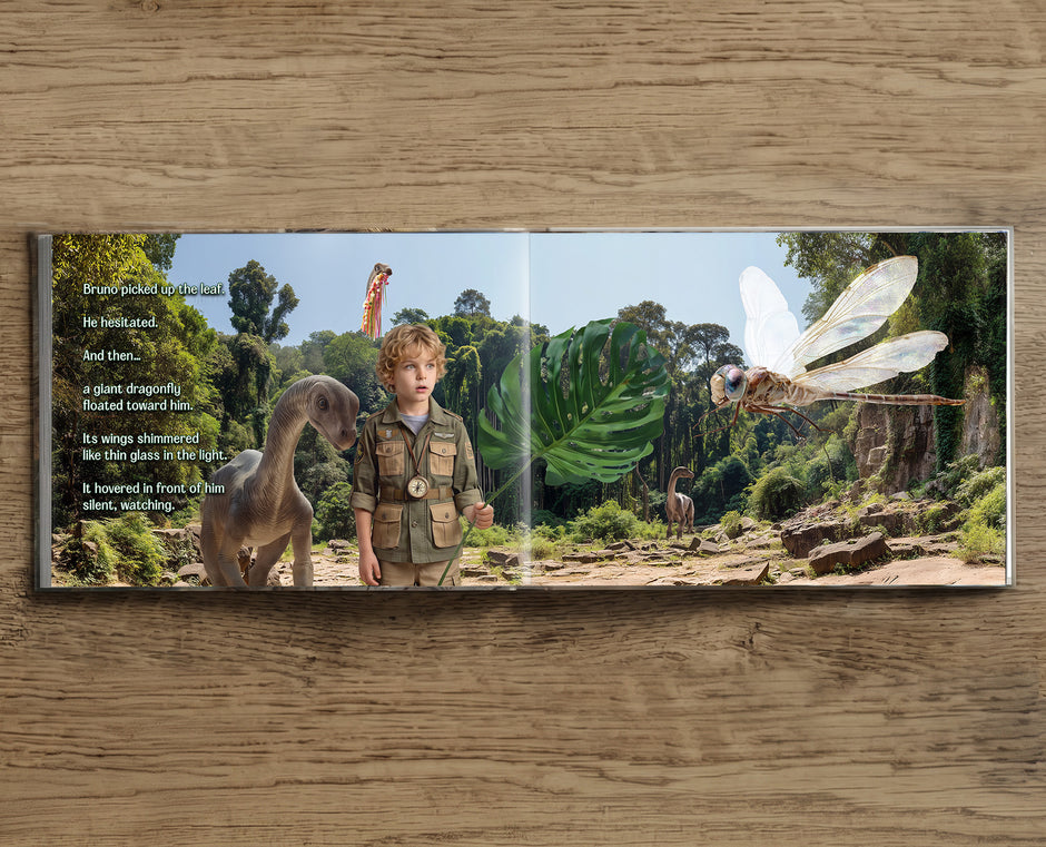 Personalized Dinosaur Birthday Book with Your Child's Face & Name