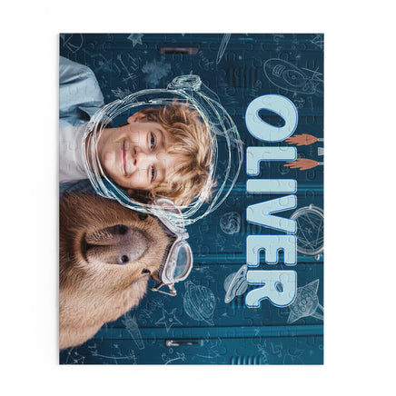 Personalized Capybara & Astronaut Puzzle with Your Child's Photo & Name — Premium Kids Gift