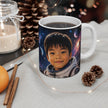 Personalized Space Mug — Custom Name & Photo for Boys & Girls