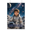 Custom Space Explorer Poster — Your Little Astronaut Among the Stars - Dandelune